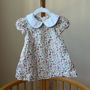 Classic Prep colorful flower-patterned dress with collar, size 6-9months